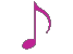 Violet Spinning Musical Note